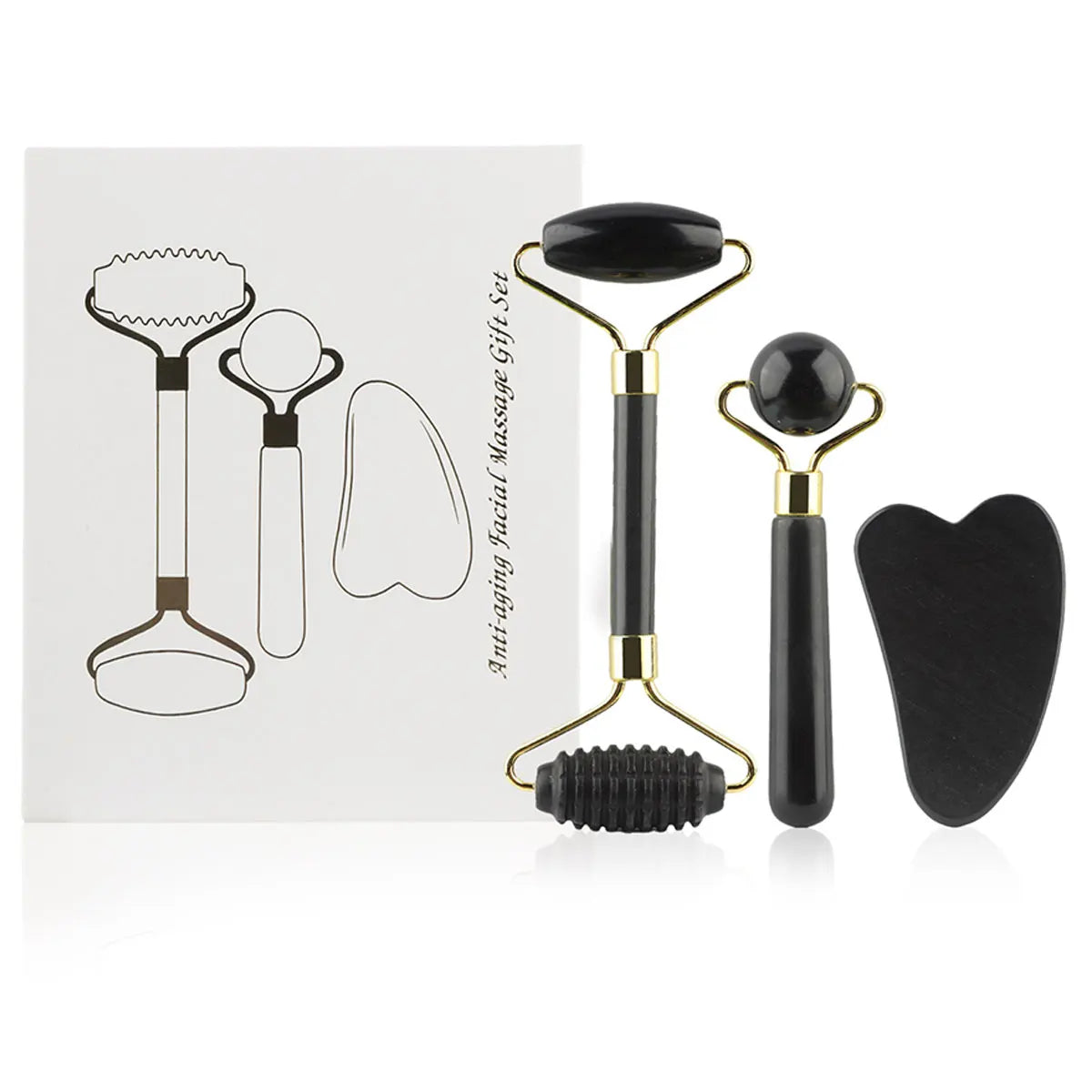 3-in-1 Jade Facial Roller Set