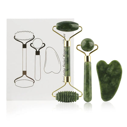 3-in-1 Jade Facial Roller Set