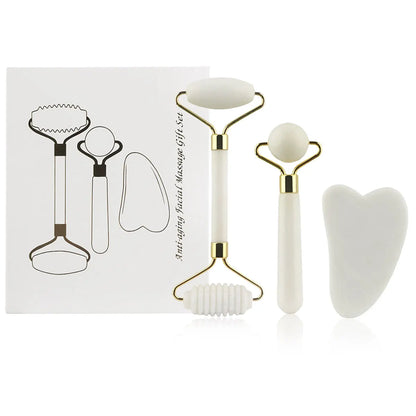 3-in-1 Jade Facial Roller Set