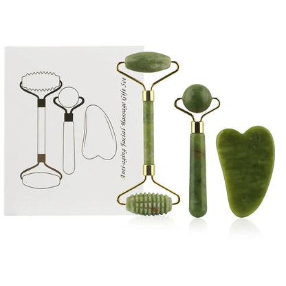 3-in-1 Jade Facial Roller Set